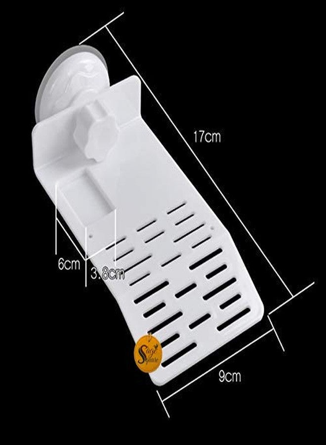 Sage Square Platform Cum Basking Ramp (with Food Bowl) for Aquarium Decor with Suction Cup for Turtle/Reptile/Aquarium/Small Amphibians (Small Size) - Image 4